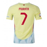 Spain Alvaro Morata #7 Replica Away Shirt Euro 2024 Short Sleeve